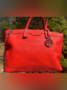 Henri Bendel West 57th Saffiano Leather Satchel Crossbody bag